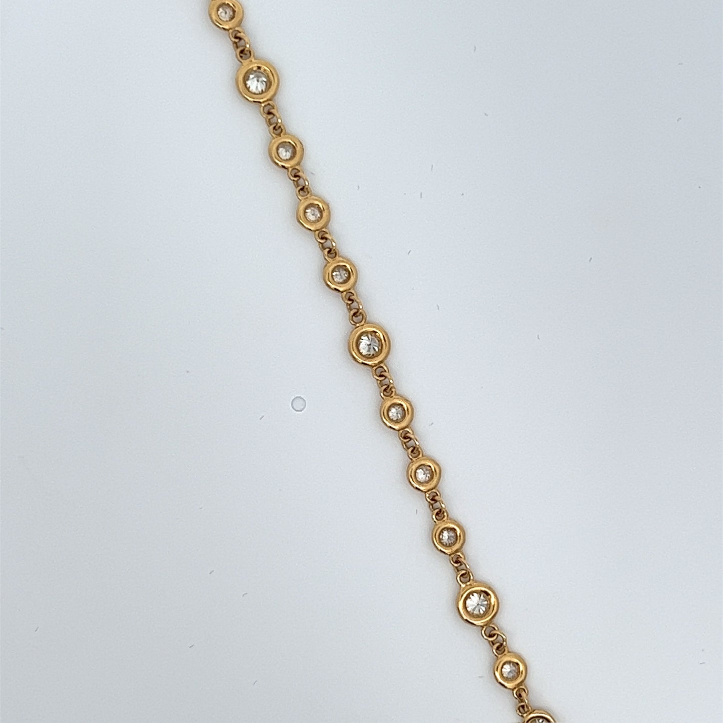 Bezel Diamond Gold Dainty Bracelet