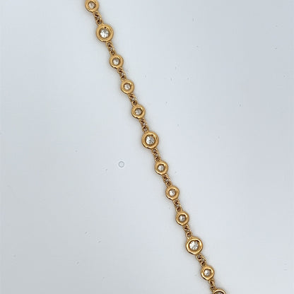 Bezel Diamond Gold Dainty Bracelet