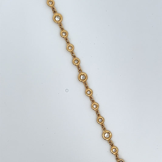 Bezel Diamond Gold Dainty Bracelet