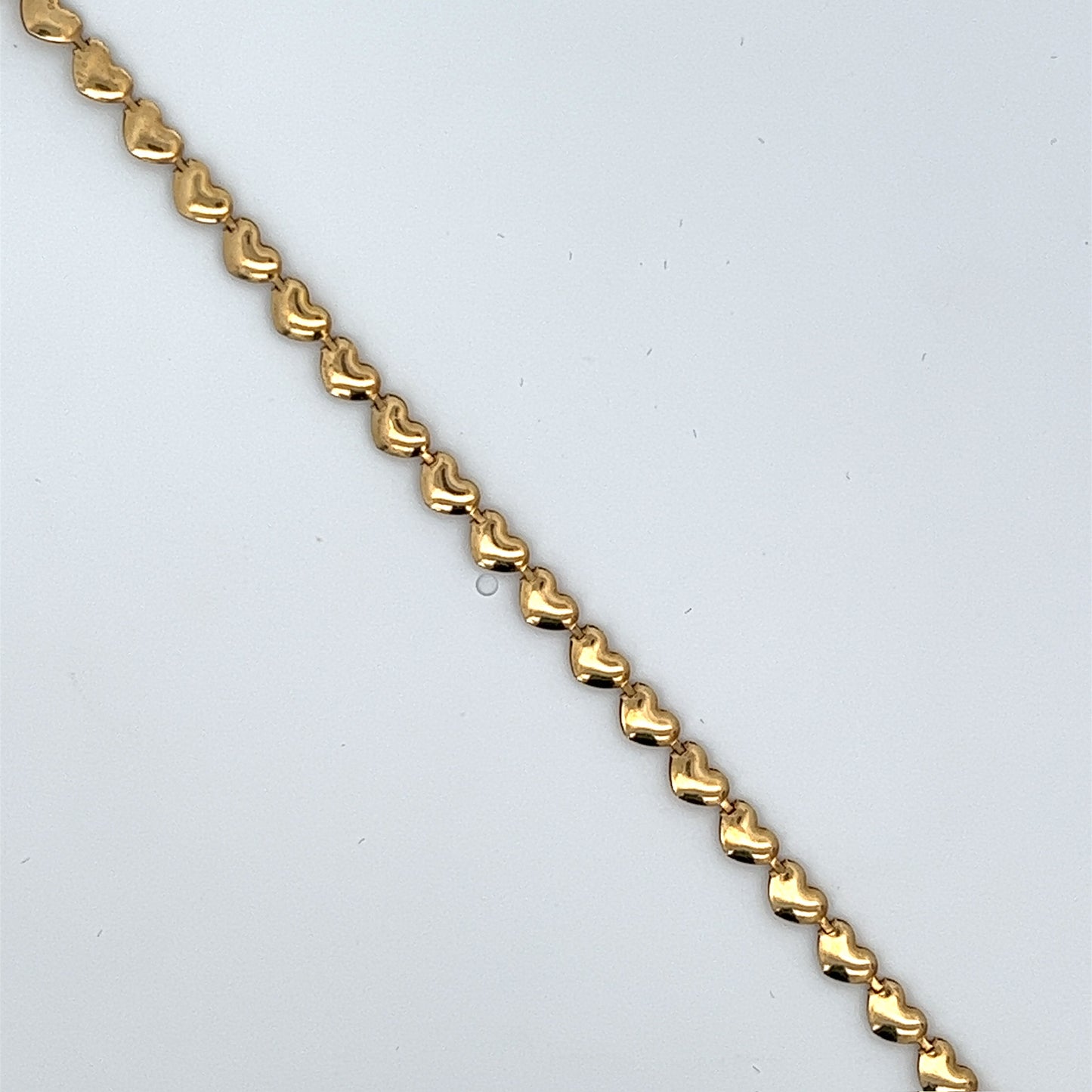 Gold Puff Mini Hearts Bracelet