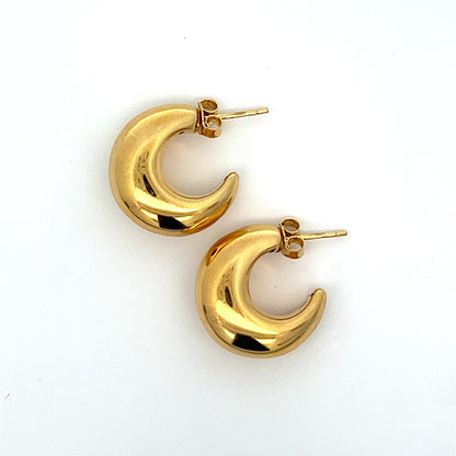 Medium Moon Hoop Earrings