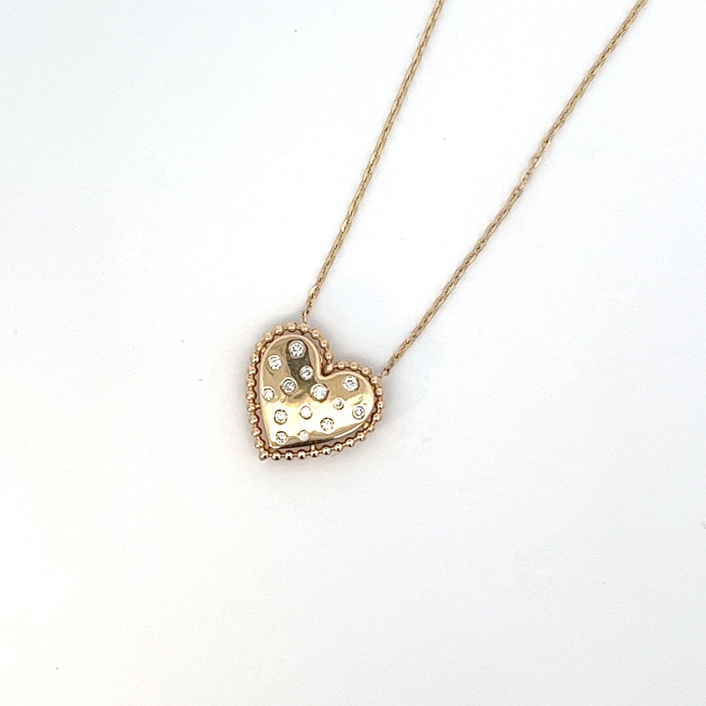 Diamond Confetti Heart Necklace