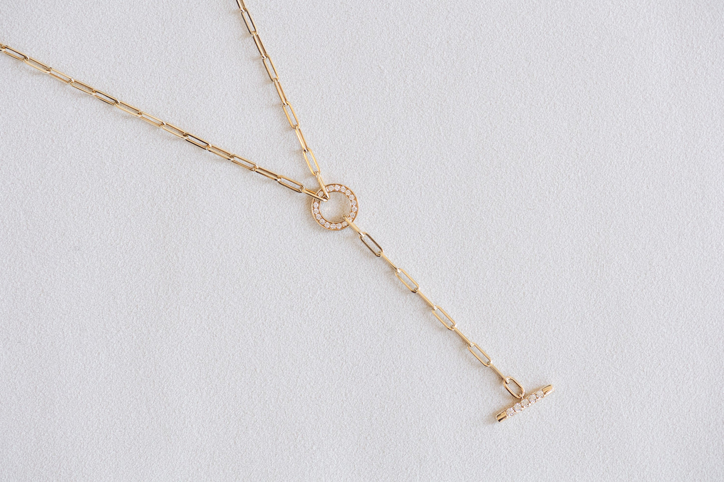 Toggle Lariat Diamond Necklace