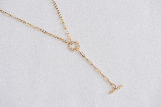 Toggle Lariat Diamond Necklace